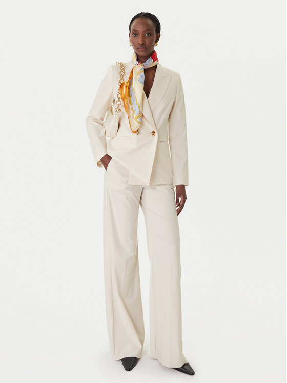 Marella Marella Palazzo nohavice Sequoia 2613131211 Biela Wide Leg
