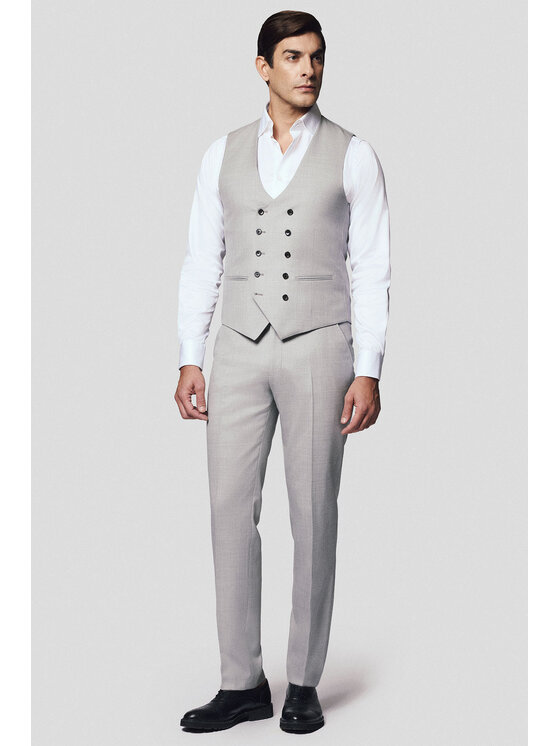 Lancerto Lancerto Kamizelka Genova KA073125000001 Szary Slim Fit