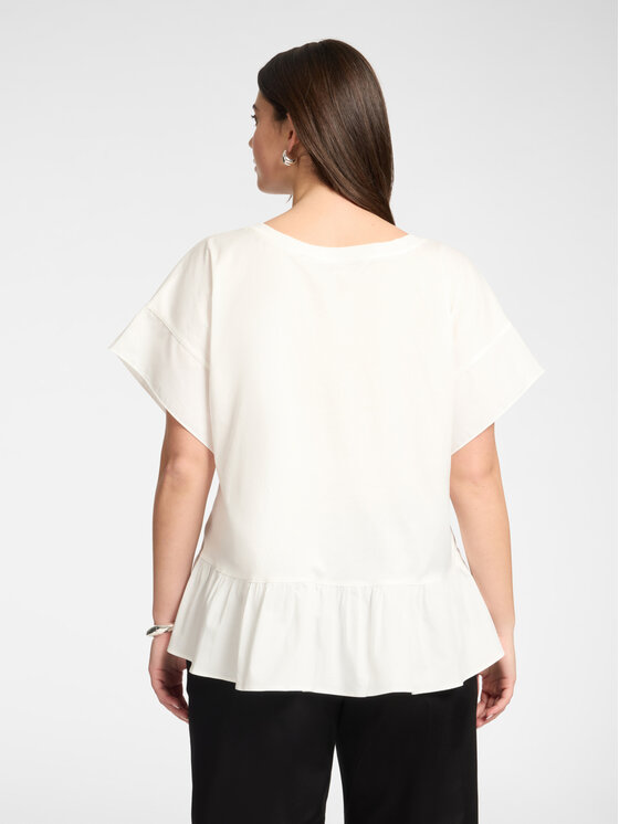 Elena Mirò Elena Mirò T-Shirt G068E000319N011 Biały Regular Fit