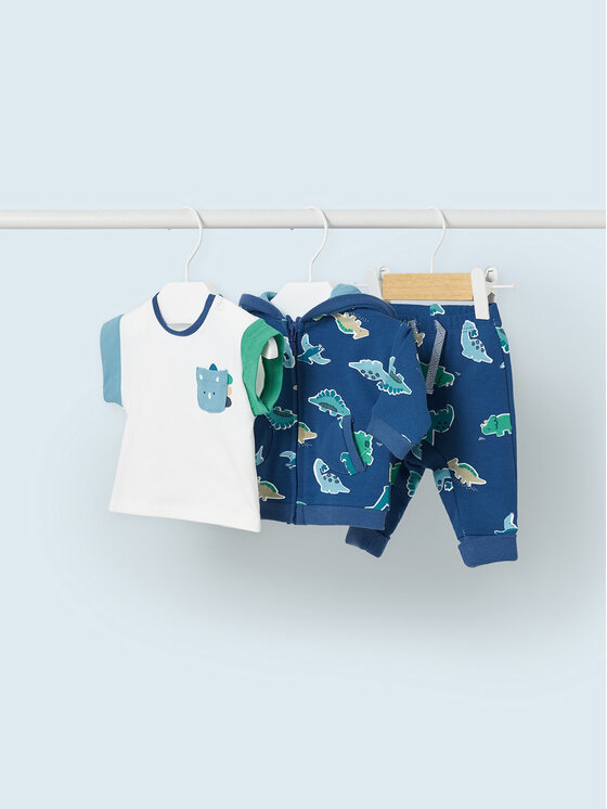 Mayoral Mayoral Set T-Shirt, Sweatshirt und Hose 1892 Dunkelblau Regular Fit