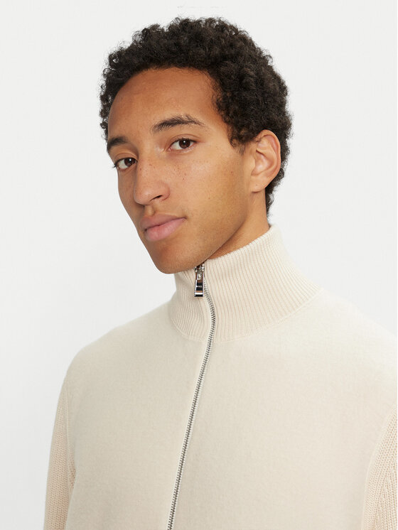 BOSS Boss Kardigan H-Emeraviglio 50526839 Écru Regular Fit