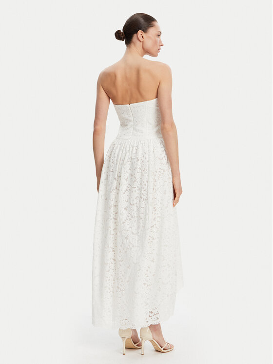 BARDOT BARDOT Koktejlové šaty Felicidad Strapless 59843DB Bílá Regular Fit