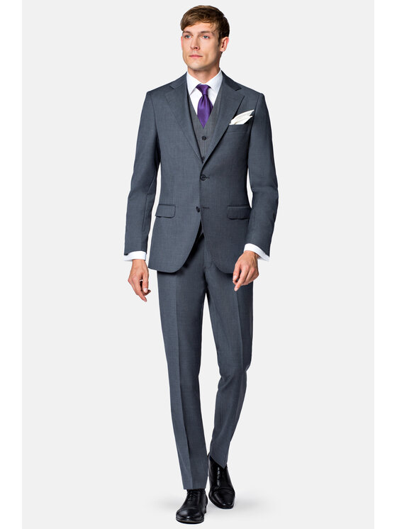 Lancerto Lancerto Garnitur Fremont GA001124000002 Szary Slim Fit