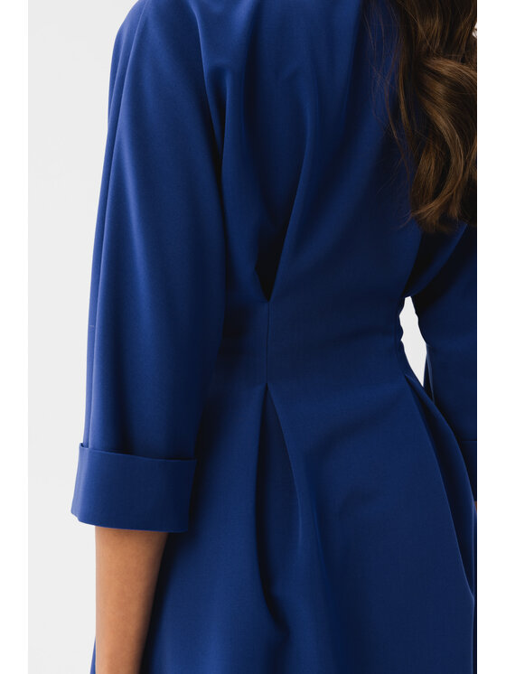 Stylove Stylove Košeľové šaty S351 Modrá Modern Fit
