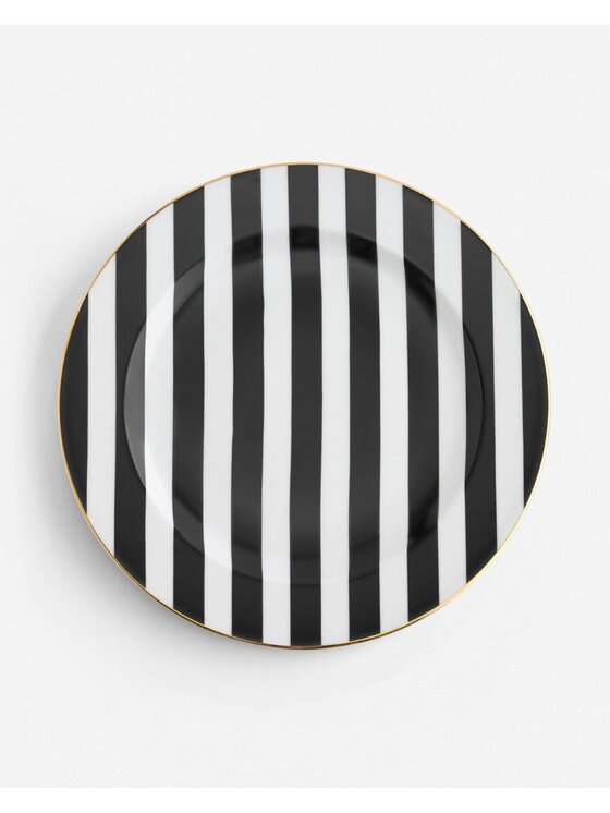 La Mania La Mania Talerz Stripes Czarny