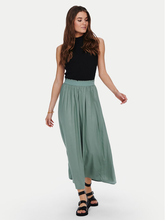 ONLY ONLY Maxi szoknya Venedig 15164606 Zöld Regular Fit