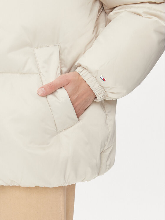 Tommy Jeans Tommy Jeans Giubbotto invernale Ovr Satin DW0DW16586 Écru Regular Fit