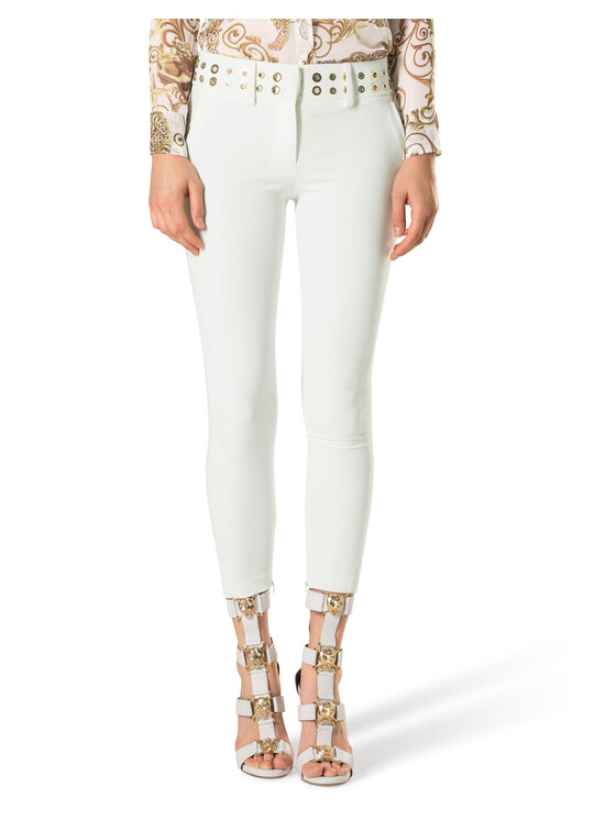 PHILIPP PLEIN PHILIPP PLEIN Spodnie materiałowe 30845 Biały Flare Fit