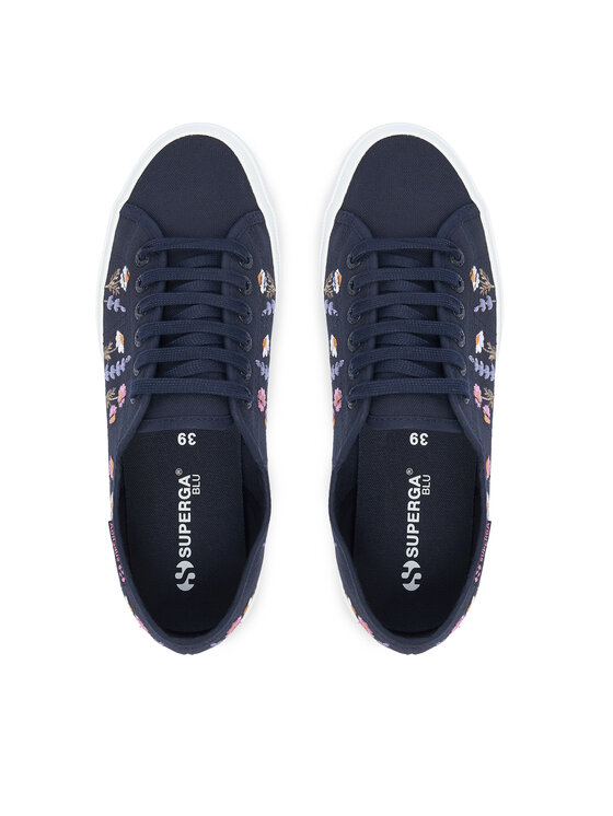 Superga Superga Πάνινα παπούτσια 3750 Flower Embroidery Leggera S8161ZW Σκούρο μπλε