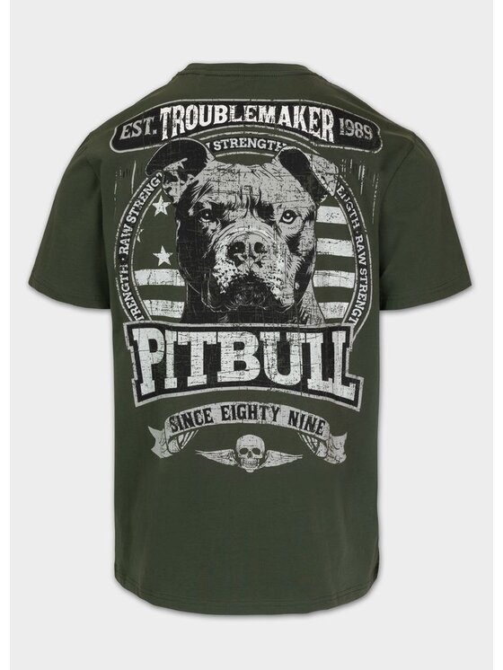 PITBULL PITBULL T-Shirt Koszulka męska TROUBLEMAKER XXL Zielony Regular Fit