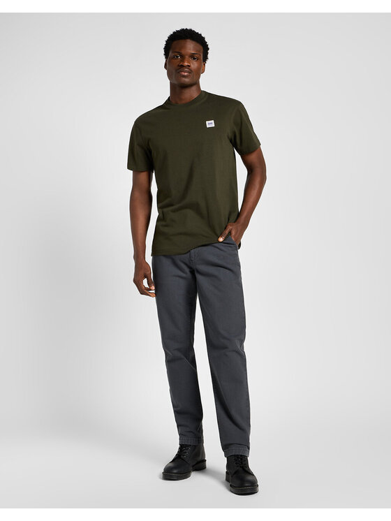 Lee Lee Spodnie materiałowe RELAXED WORKWEAR CHINO Szary Regular Fit