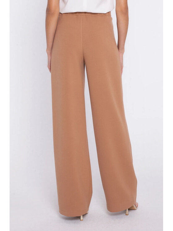 NIFE NIFE Kalhoty z materiálu SD139 Hnědá Modern Relaxed Fit