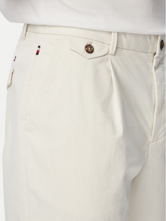 Tommy Hilfiger Tommy Hilfiger Medžiaginės kelnės Harlem MW0MW43158 Šviesiai smėlinė Straight Fit