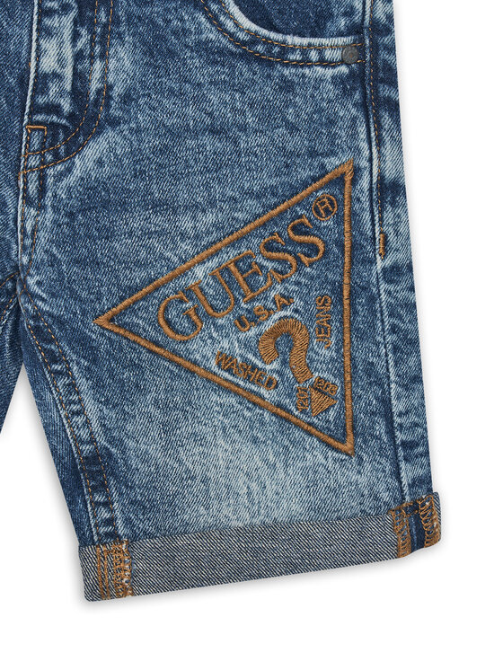 Guess Guess Szorty jeansowe N5GD16 D41E0 Niebieski Regular Fit