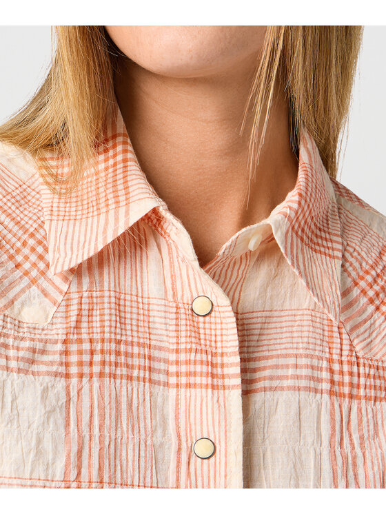 Wrangler Wrangler Koszula 112364575 Pomarańczowy Relaxed Fit