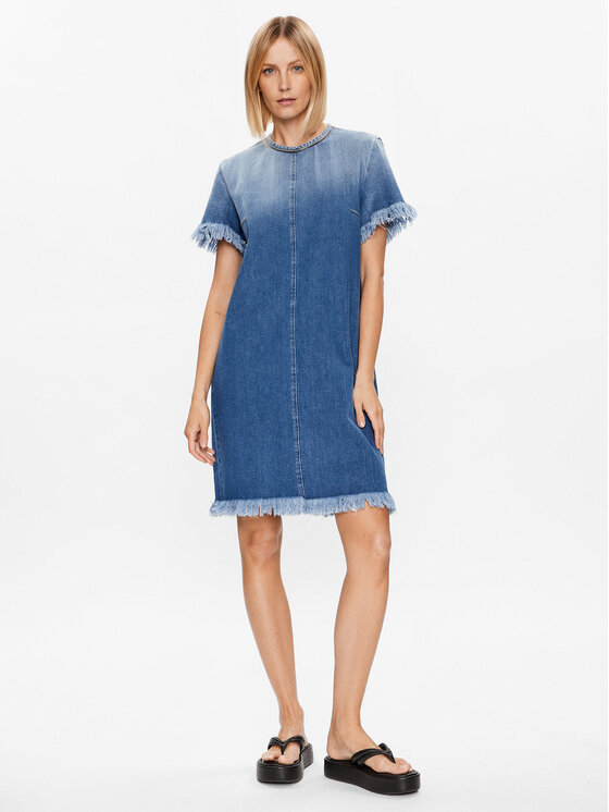Fabiana Filippi Fabiana Filippi Rochie de blugi ABD273B572 Albastru Regular Fit