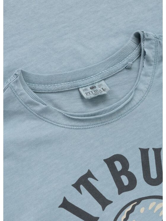 PITBULL PITBULL T-Shirt SKULL LOGO Niebieski jasny Regular Fit