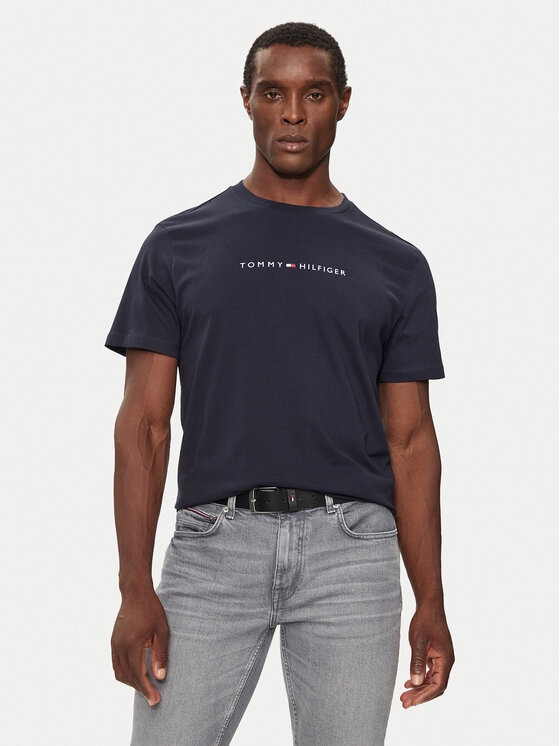 Tommy Hilfiger T-krekls UM0UM03344 Tumši zils Regular Fit