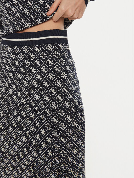 Guess Guess Fustă tip creion Lise W4BD53 Z37K0 Bleumarin Slim Fit