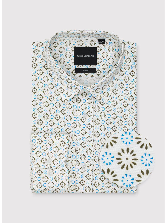 Pako Lorente Pako Lorente Koszula P25WF-1X-021 Biały Slim Fit