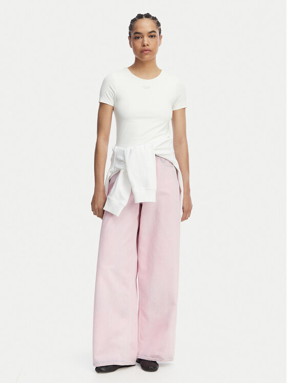 Tommy Jeans Tommy Jeans Majica Athleisure Metal DW0DW22284 Bela Slim Fit