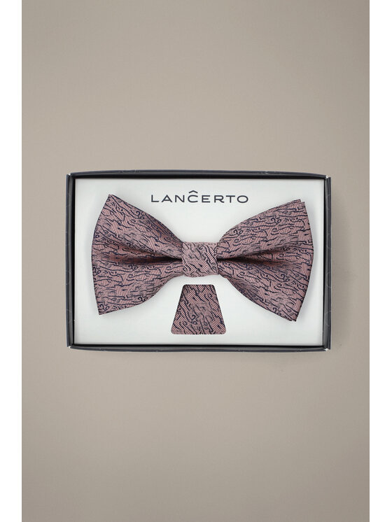 Lancerto Lancerto Komplet mucha i poszetka Mucha Różowa MU090126000023 Różowy