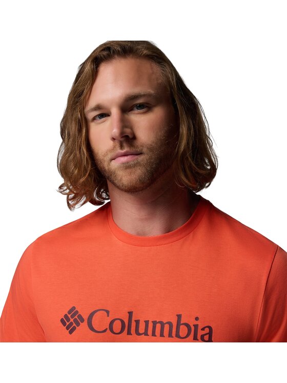 Columbia Columbia T-Shirt 215500 Pomarańczowy Regular Fit