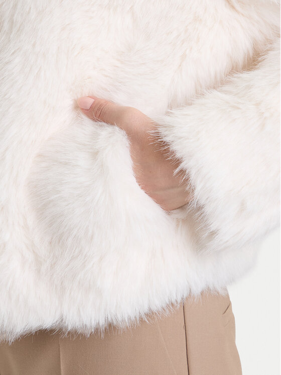 Rinascimento Rinascimento Pelzmantel CFC0122217003 Écru Regular Fit
