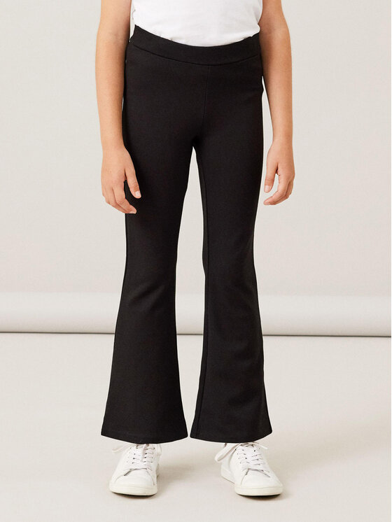 NAME IT NAME IT Kalhoty z materiálu 13177337 Černá Bootcut Fit