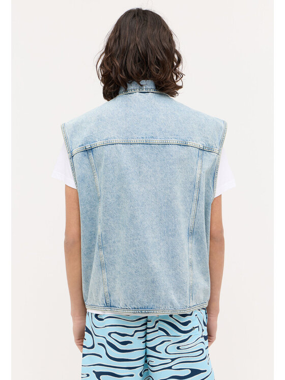 Mustang Mustang Gilet Florida Vest Blu Loose Fit