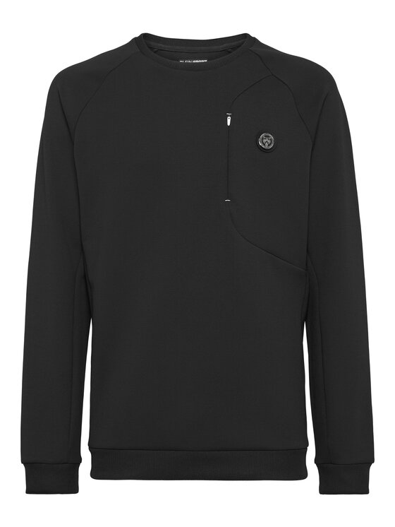 Plein Sport Plein Sport Longsleeve 14153 Czarny Regular Fit