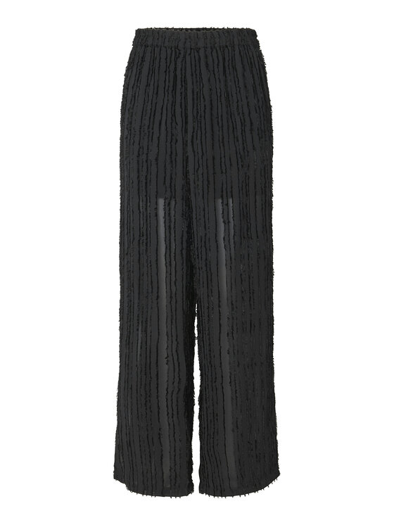 Pieces Bavlnené nohavice Tobine 17157928 Čierna Regular Fit