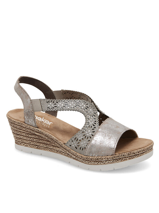 Rieker Rieker Sandalen 61916-91 Silberfarben
