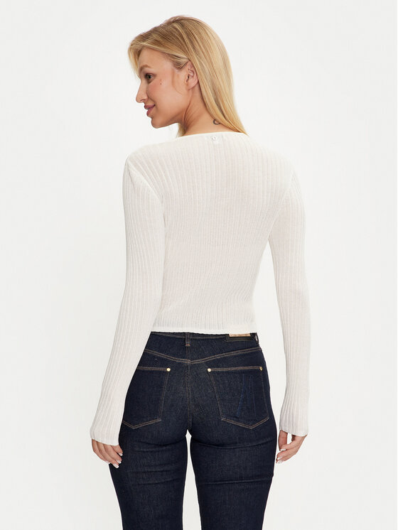 Guess Guess Kardigan W4YR37 Z3G32 Biały Regular Fit