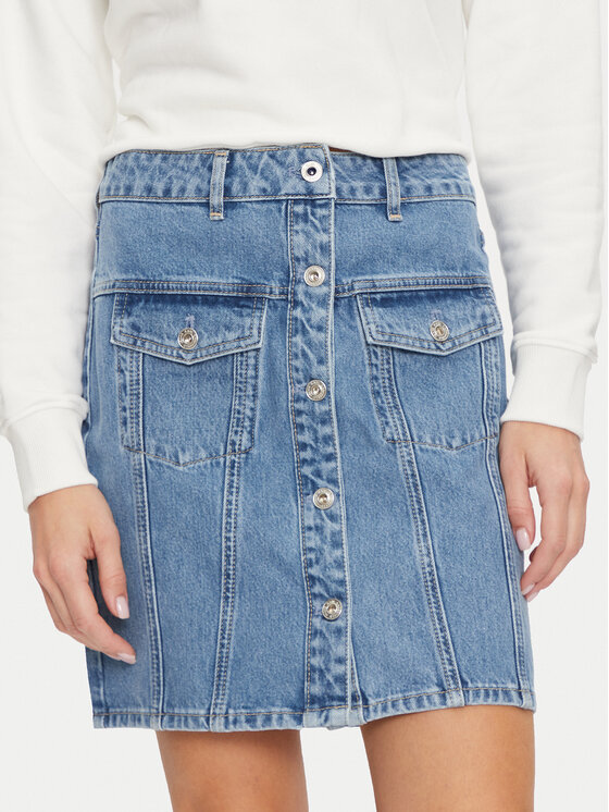 Karl Lagerfeld Jeans Karl Lagerfeld Jeans Farmer szoknya 246J1202 Kék Regular Fit