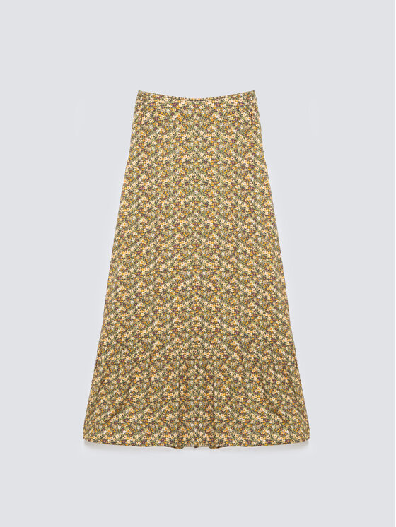 BIG STAR BIG STAR Spódnica maxi INGER Żółty Basic Fit