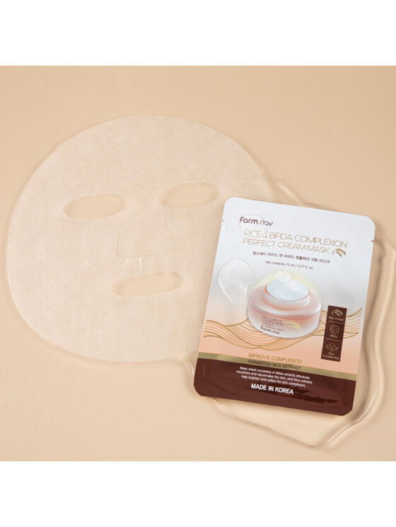 Farmstay Farmstay RICE & BIFIDA Cream Mask, 10 x 23 ml Maska w płachcie