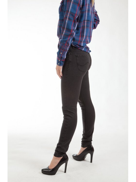 Lee Lee Jeansy L626SHMY Czarny Skinny Fit