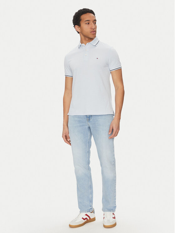 Tommy Hilfiger Tommy Hilfiger Polokošile Seasonal MW0MW39993 Světle modrá Slim Fit