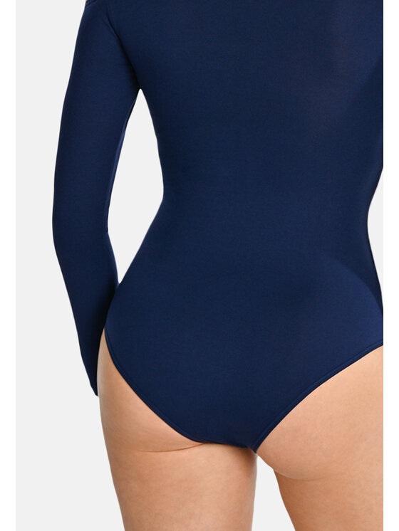 Teyli Teyli Body z wycięciami na ramionach Janett Niebieski Regular Fit