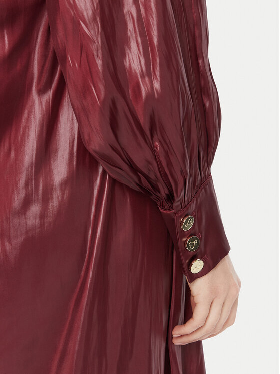 LOLA CASADEMUNT LOLA CASADEMUNT Cocktail obleka LF2516017 Bordo rdeča Regular Fit