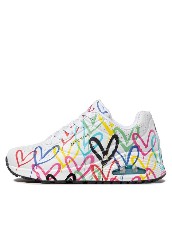 Skechers Skechers Sportcipők Uno Spread The Love 55507/WMLT Fehér