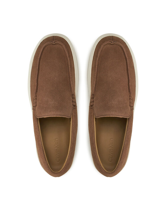 Calvin Klein Calvin Klein Nizki čevlji Moccasin Suede HM0HM01794 Rjava