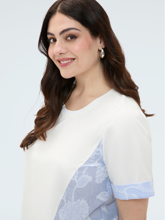 Fiorella Rubino Fiorella Rubino T-Shirt G0A1L009137N011 Biały Regular Fit