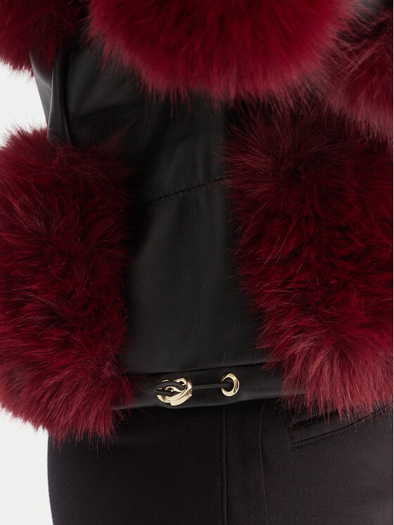 YES LONDON YES LONDON Krzno ECO/031 Tamnocrvena Regular Fit