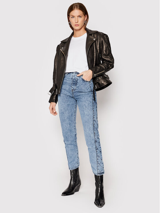 Giacca di pelle Kabuki Nero Regular Fit