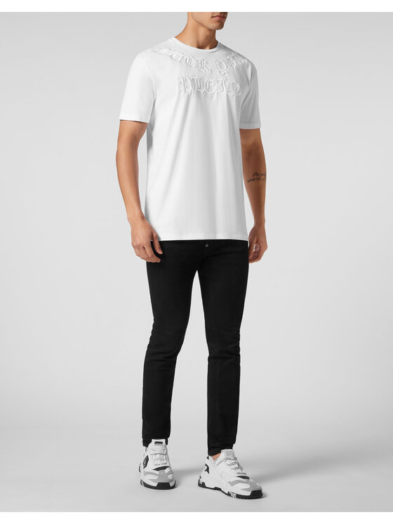 PHILIPP PLEIN PHILIPP PLEIN T-Shirt 855 Biały Regular Fit
