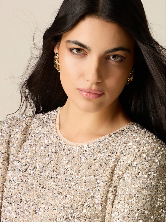 Oltre Oltre T-shirt G038J004397N002 Oro Regular Fit