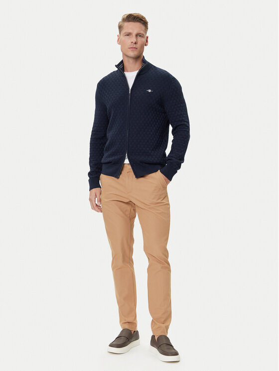 Gant Gant Strickjacke 8030263 Dunkelblau Regular Fit