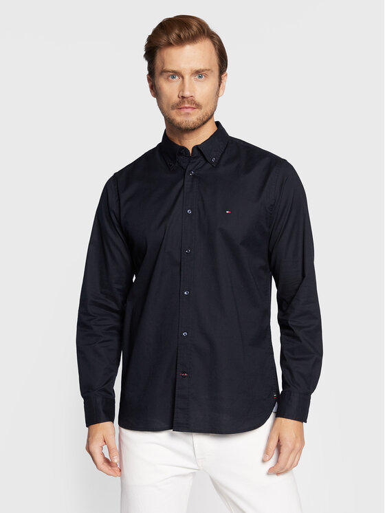 Tommy Hilfiger Tommy Hilfiger Cămașă Core Flex Poplin MW0MW25035 Bleumarin Regular Fit